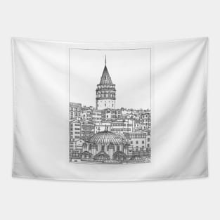 Istanbul Galata tower Tapestry