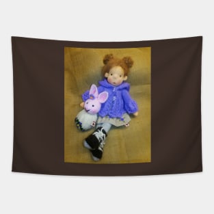 Summer and Her Bunny Bundle - A Knitninja Creation Tapestry