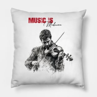 Music is Medicine Pillow