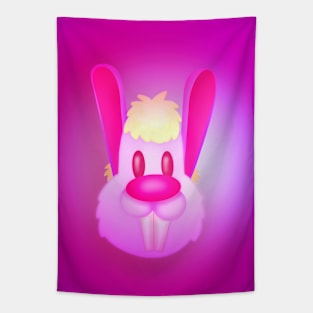 Retro Hot Pink Bunny Tapestry