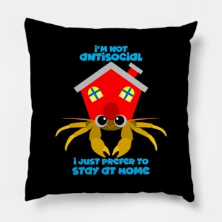 Stay At Home Hermit Crab Pillow