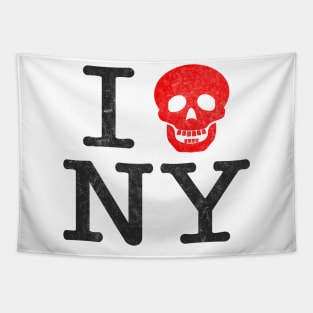 New York Skull Love Tapestry