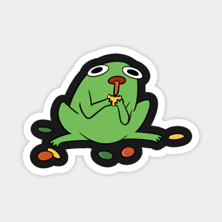 Froggie eating M&M's Magnet