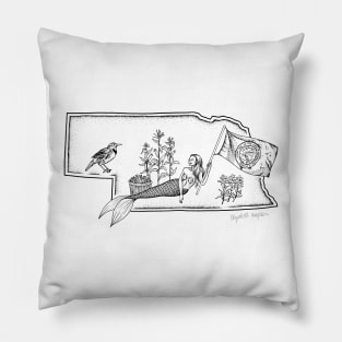 Nebraska Mermaid Pillow