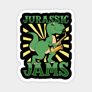 Jurassic Jams - TREX Saxophonist Magnet