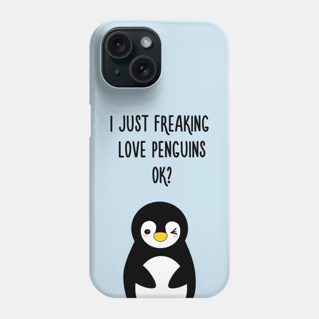 Penguin Phone Case by Mint Cloud Art Studio