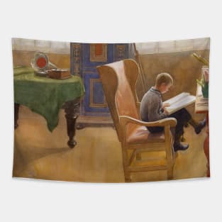 Esbjorn at the Study Corner by Carl Larsson Tapestry