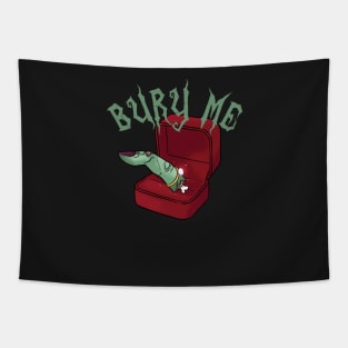 Bury Me Marry Me Zombie Girl Halloween Engagement Tapestry