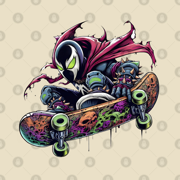 Revel in Rebellion: Whimsical Anti-Hero Skateboard Art Prints for an Edgy and Modern Ride! by insaneLEDP