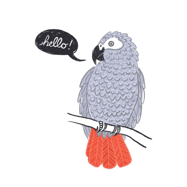 African Grey by IllustratedActivist