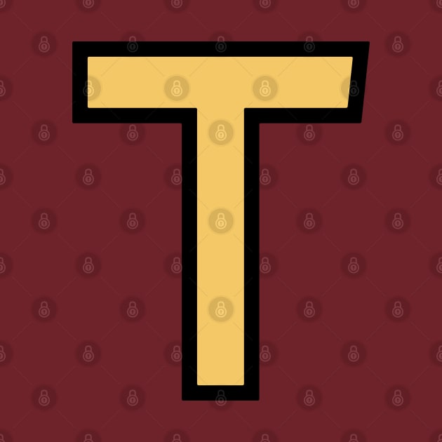 Funky Yellow Letter T by Thespot