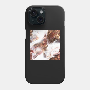 Copper, beige, brown and white fluid Painting Pattern Phone Case