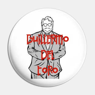 Guillermo Del Toro portrait Pin