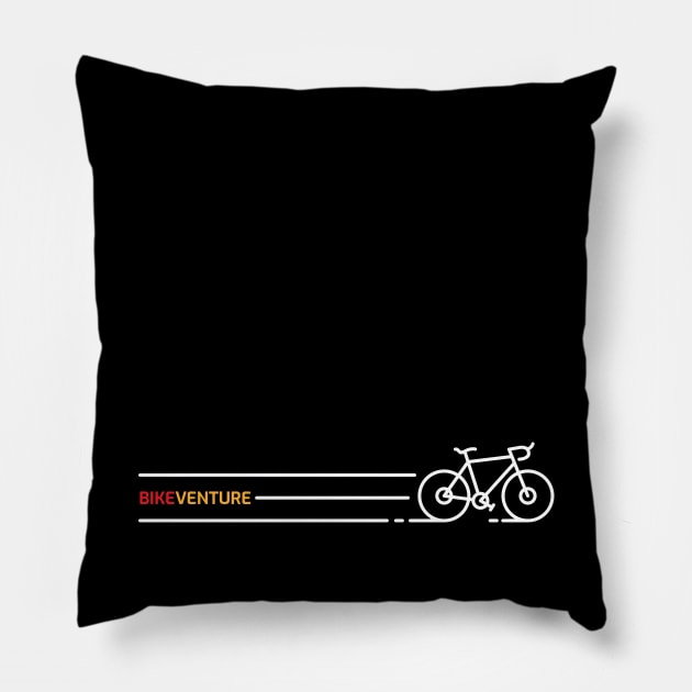Bikeventure 1 Pillow by VEKTORKITA