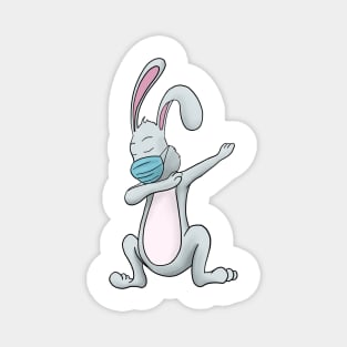 Dabbing Bunny with face mask happy easter 2021 Magnet