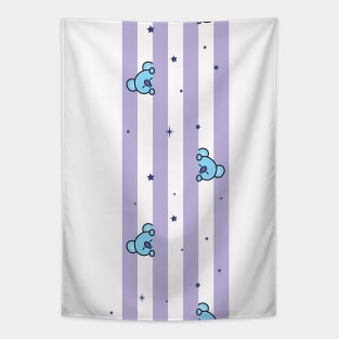 BT21 Koya Striped Pajamas Pattern Tapestry