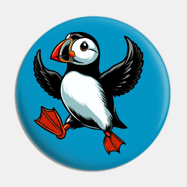 Hoppin’ Puffin Pin by Ghost on Toast
