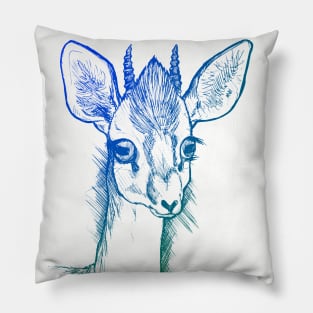 Dik-Dik Blue/Green Pillow