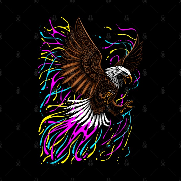 Tribal eagle splashing by albertocubatas