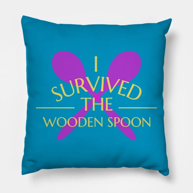 Wood Spoon Survivor - Sarcastic Present Pillow by poppoplover