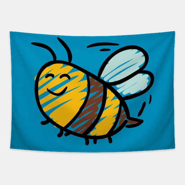 Cute bee Tapestry by UniqueDesignsCo