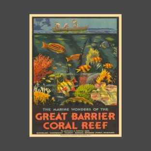 Vintage Coral Reef Travel Advertisement T-Shirt