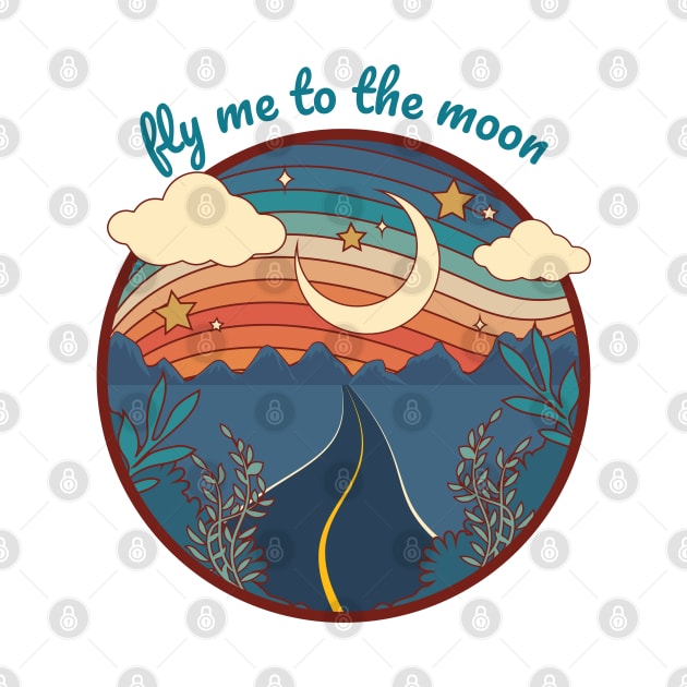 Fly me to the moon - Retro Roadtrip by Just Kidding Co.