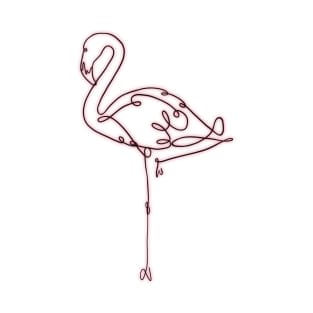 Flamingo Line Art T-Shirt