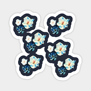 Blue geranium pattern Magnet