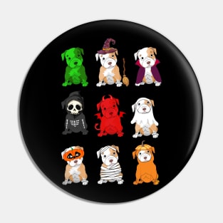 Pitbulls Halloween Funny Pitbulls Costume Pin