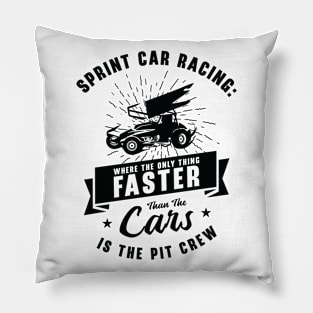 Sprint Car Dirt Track Racing Pillow