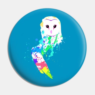 Barn Owl Splash Pin