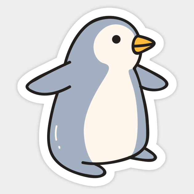 Cute Baby Penguin Doodle Drawing - Baby Penguin - Sticker | TeePublic