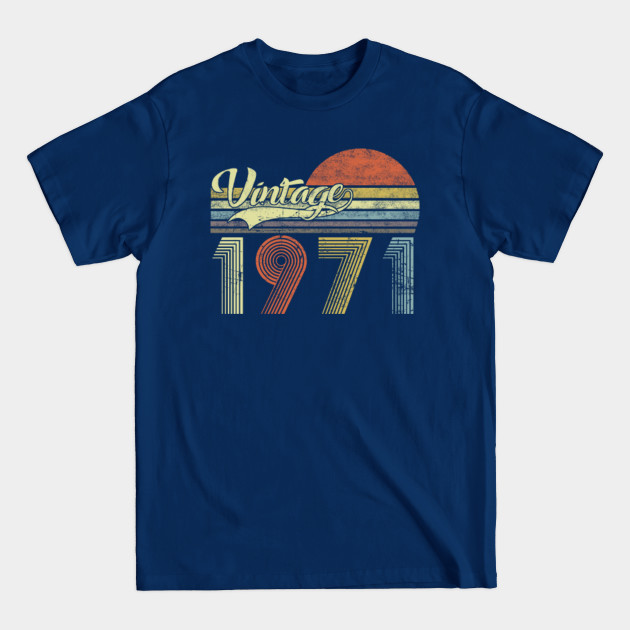 Disover Vintage 1971 All Original Parts Men Women 49th Birthday - Vintage 1971 All Original Parts - T-Shirt