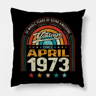 50Th Birthday Art 50 Years Of Being Awesome Pillow