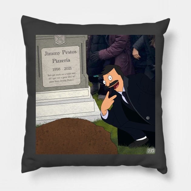 Burgers memes Bob graveside Pillow by Tommymull Art 