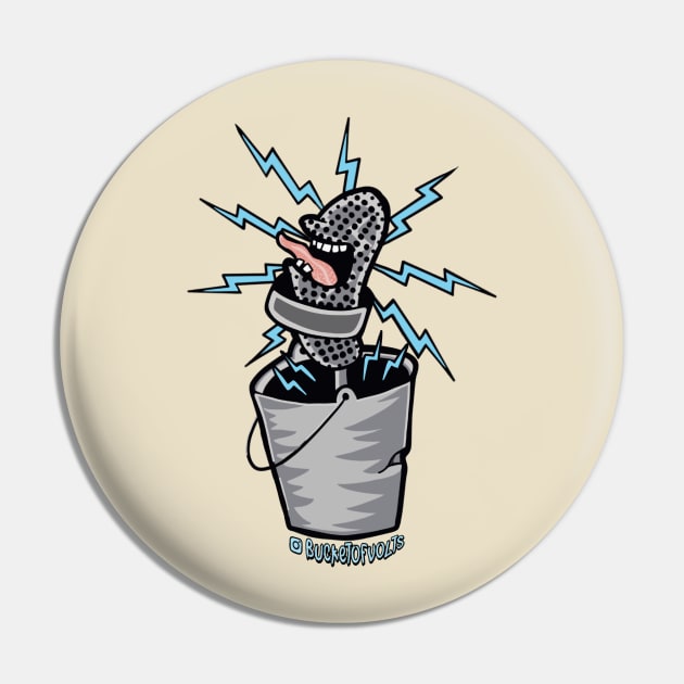 Bucket of volts classic logo Pin by HacknStack