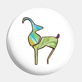 African Art Colorful Animal Pin