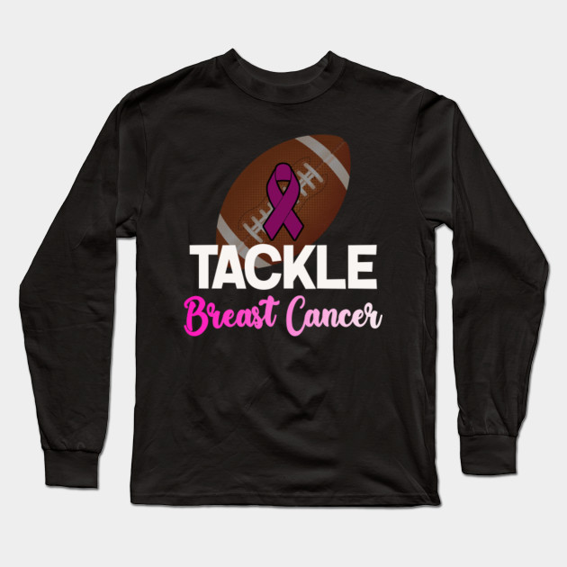 Pink Ribbon Football Shirt Breast Cancer Gift For Men Women Pink Ribbon Football Breast Cance Long Sleeve T Shirt Teepublic