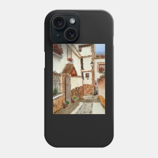 White houses on the Camino de Santiago Phone Case