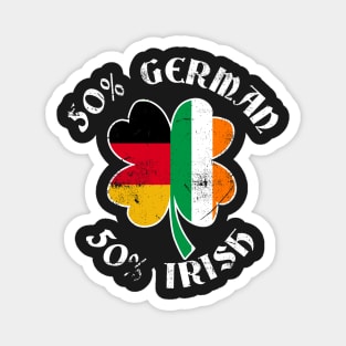 50% German 50% Irish Flags - St. Patrick's Day T Shirt Magnet