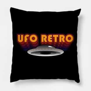 UFO RETRO - Original Cosmic 70's Design - ufo, alien, paranormal, In Search Of Pillow