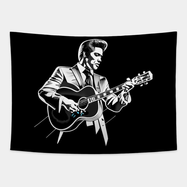 Elvis Presley Tapestry by Aldrvnd