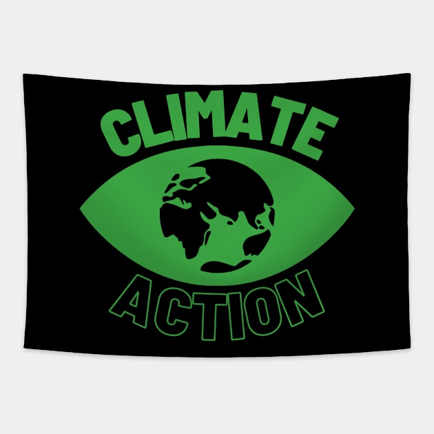 Climate Action - Sustainability Earth Protection Climate Change Awareness Tapestry by Everyday Inspiration