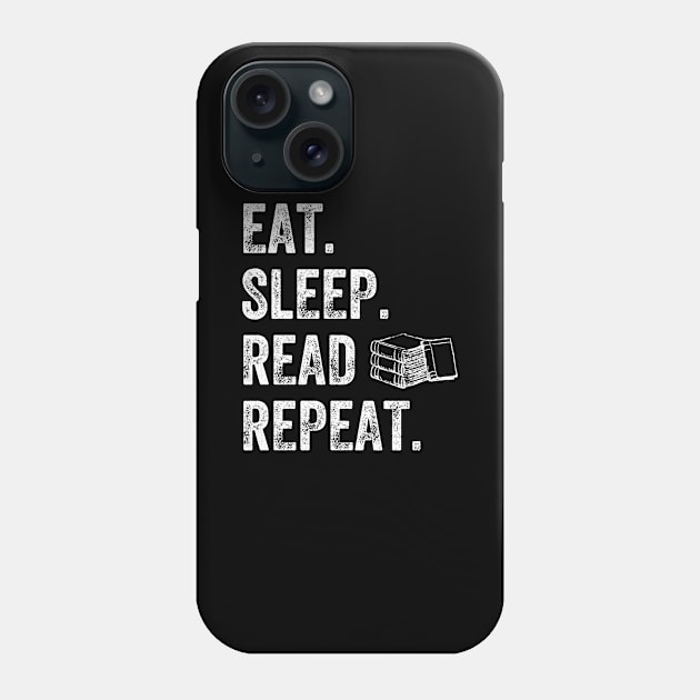 Eat sleep read repeat Phone Case by captainmood