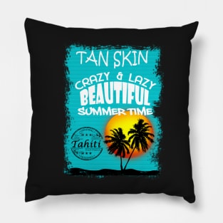 Tahiti Tropical Summer Beach Pillow