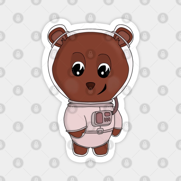 An astronaut bear wearing a spacesuit Magnet by DiegoCarvalho