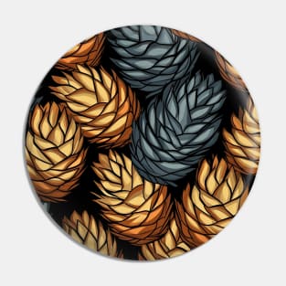 Pinecones - gray and yellow Pin