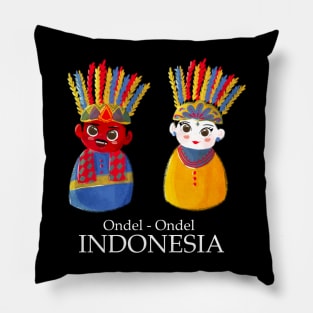 ondel ondel couple by xoalsohanifa Pillow