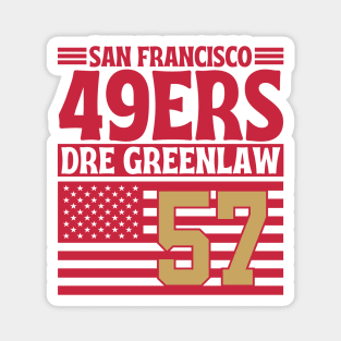 San Francisco 49ERS Greenlaw 57 American Flag Football Magnet